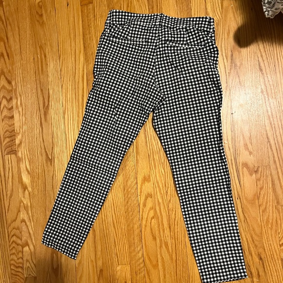 Mid-Rise Checkered Pants - Picture 2 of 2